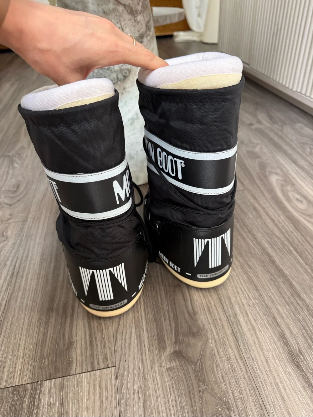 Moon Boot Icon Black Nylon Snow Boots Winter Après Ski EU 31/34 US 12.5C–3.5Y